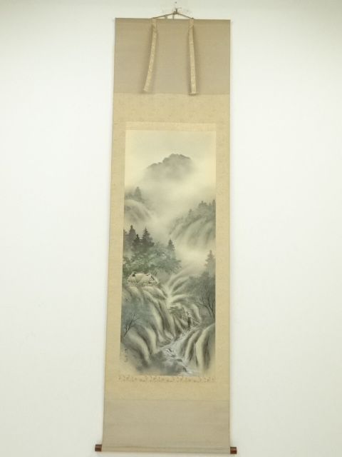 JAPANESE HANGING SCROLL / HAND PAINTED / LANDSCAPE